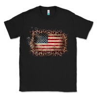 Black Old Leopard American Flag Frame Classic Tee - Bettercallsaul