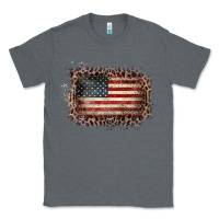 Charcoal Heather Old Leopard American Flag Frame Classic Tee - Bettercallsaul