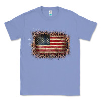 Old Leopard American Flag Frame Classic Tee | Teevron