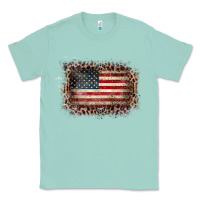 Seafoam Old Leopard American Flag Frame Classic Tee - Bettercallsaul
