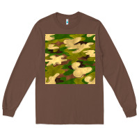 Chestnut camouflage seamless pattern Long Sleeve Tee - BundleAndBundleShop