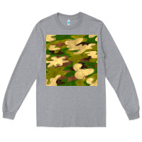 Heather Grey camouflage seamless pattern Long Sleeve Tee - BundleAndBundleShop