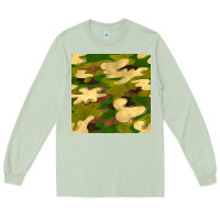 Matcha camouflage seamless pattern Long Sleeve Tee - BundleAndBundleShop