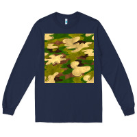 Navy camouflage seamless pattern Long Sleeve Tee - BundleAndBundleShop