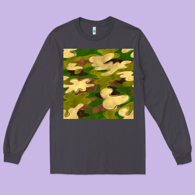 Camouflage Seamless Pattern Long Sleeve Tee Designed By Bundleandbundleshop
