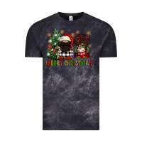Cloud Black merry christmas buffalo afro gnomies Vintage Tee - FaDigitalArtStudio