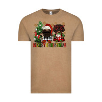 Vintage Coffee merry christmas buffalo afro gnomies Vintage Tee - FaDigitalArtStudio