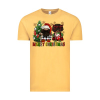 Vintage Mustard merry christmas buffalo afro gnomies Vintage Tee - FaDigitalArtStudio