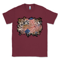 Burgundy 4th of july background Classic Tee - BundleAndBundleShop