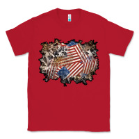 Red 4th of july background Classic Tee - BundleAndBundleShop