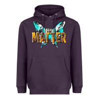Plum you matter Heavyweight Hoodie - NancyCooperArtShop
