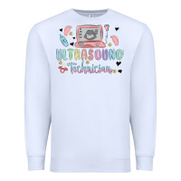 White ultrasound technician Premium Sweatshirt - MaliasSmallBusiness