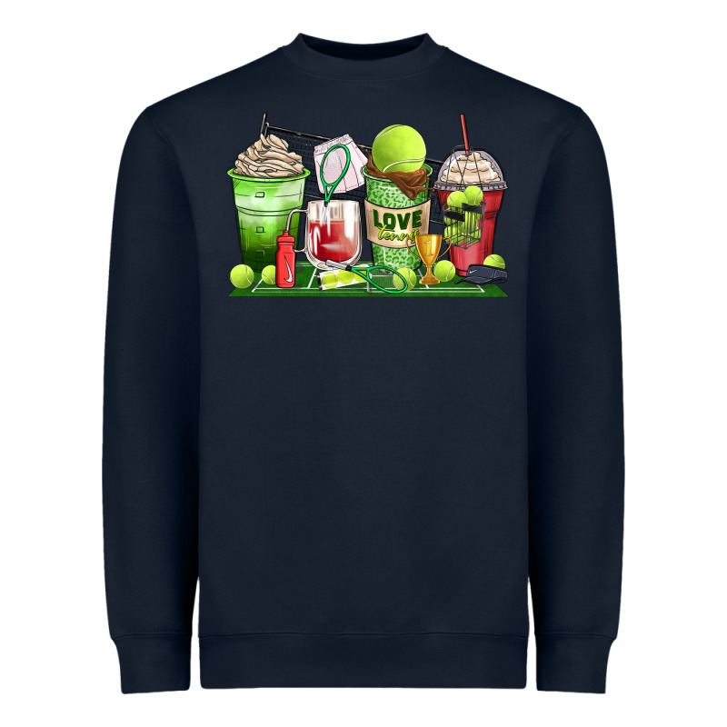 Tennis Coffee Cups Heavyweight Sweatshirt by Zillion Design Studio | Teevron
