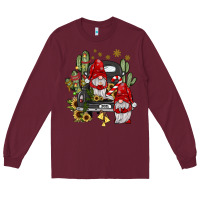 Burgundy farm truck,noel gnome Long Sleeve Tee - JahusDesignShop