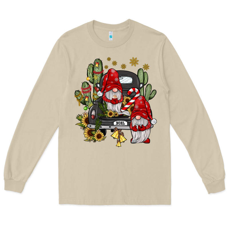 Farm Truck,noel Gnome Long Sleeve Tee by JahusDesignShop | Teevron
