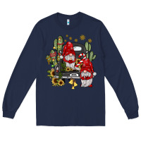 Navy farm truck,noel gnome Long Sleeve Tee - JahusDesignShop