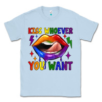 Dusty Blue kiss whoever you want Classic Tee - JahusDesignShop