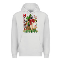 Dove Grey merry christmas penguin Premium Hoodie - LillyAllenDesigns