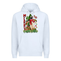 White merry christmas penguin Premium Hoodie - LillyAllenDesigns