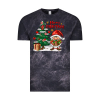 Cloud Black merry christmas gnomes Vintage Tee - FaDigitalArtStudio