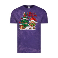 Cloud Purple merry christmas gnomes Vintage Tee - FaDigitalArtStudio