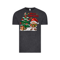 Vintage Black merry christmas gnomes Vintage Tee - FaDigitalArtStudio