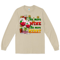 Mushroom The more wine the more merry Long Sleeve Tee - AdoDesignShop
