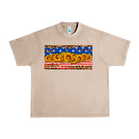 French Oak usa flag sunflowers license plate Urban Heavy Tee - HRA Design Shop