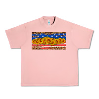 Salmon usa flag sunflowers license plate Urban Heavy Tee - HRA Design Shop