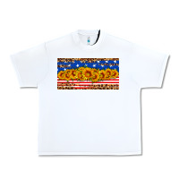 White usa flag sunflowers license plate Urban Heavy Tee - HRA Design Shop