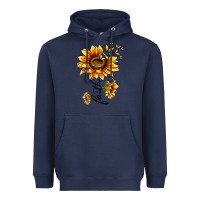 Navy faith sunflower Heavyweight Hoodie - MaliasSmallBusiness
