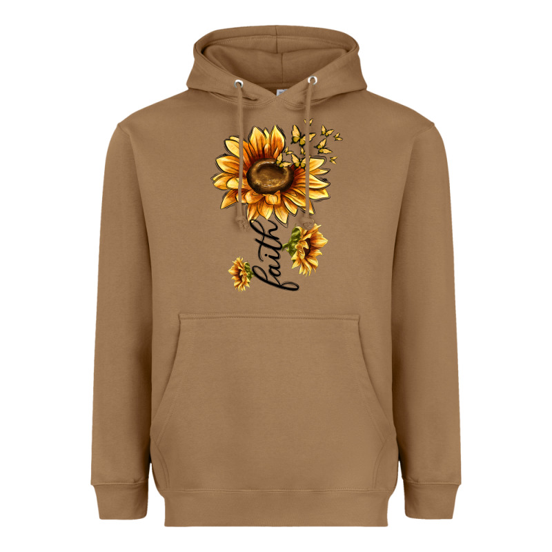 Faith Sunflower Heavyweight Hoodie by MaliasSmallBusiness | Teevron