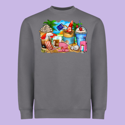 Travel Coffee Cups Heavyweight Sweatshirt Designed By Zillion Design Studio