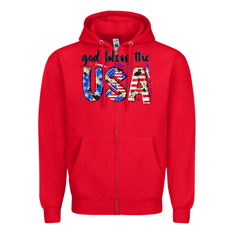 God Bless The Usa Zipper Hoodie by NancyCooperArtShop | Teevron