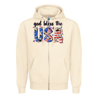 Sandshell god bless the usa Zipper Hoodie - NancyCooperArtShop