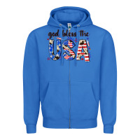 True Royal god bless the usa Zipper Hoodie - NancyCooperArtShop