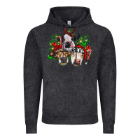 Vintage Black christmas cows with tree Vintage Hoodie - RanaPortraitStore