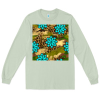 Matcha camouflage leopard gemstone seamless pattern Long Sleeve Tee - BundleAndBundleShop