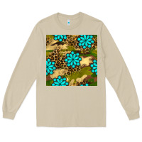 Mushroom camouflage leopard gemstone seamless pattern Long Sleeve Tee - BundleAndBundleShop