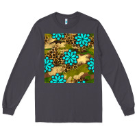 Smoke camouflage leopard gemstone seamless pattern Long Sleeve Tee - BundleAndBundleShop