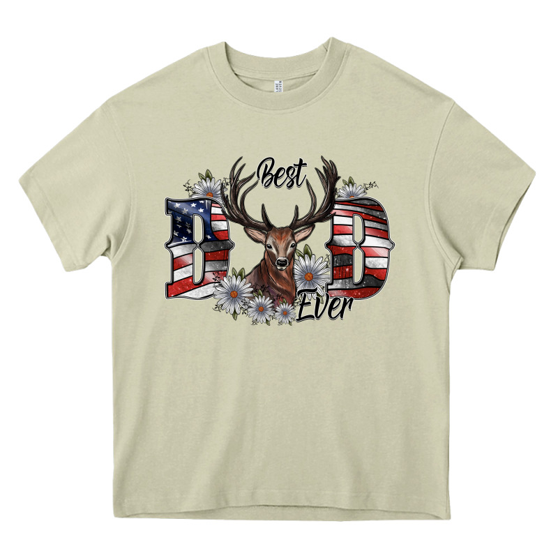 Best Dad Ever Heavy Core Tee by SublimationCraftShop | Teevron