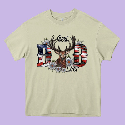 Best Dad Ever Heavy Core Tee Designed By Sublimationcraftshop