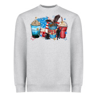 Heather Grey usa coffee cups Heavyweight Sweatshirt - Zillion Design Studio