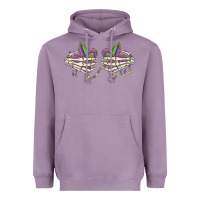 Lavender skeleton hands mardi gras Heavyweight Hoodie - MaliasSmallBusiness