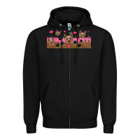 Black yorkie dogs Zipper Hoodie - Jasminsmagicworld