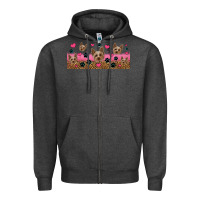 Charcoal Heather yorkie dogs Zipper Hoodie - Jasminsmagicworld