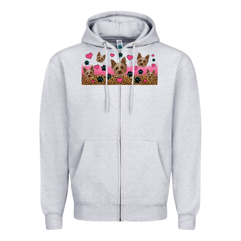 Yorkie Dogs Zipper Hoodie by Jasminsmagicworld | Teevron
