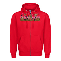 Red yorkie dogs Zipper Hoodie - Jasminsmagicworld