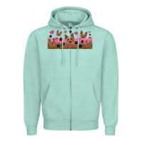 Seafoam yorkie dogs Zipper Hoodie - Jasminsmagicworld
