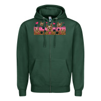 Sports Green yorkie dogs Zipper Hoodie - Jasminsmagicworld